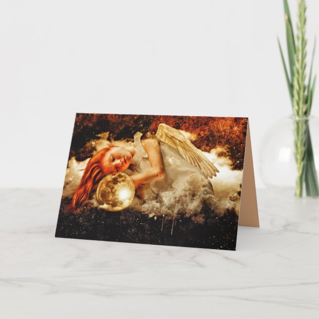 hälsningskort för elf-ängel helgkort (Framsida)