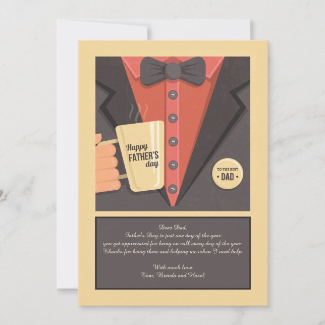 hälsningskort för fars dag Mugg Kort (Framsida)