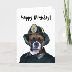 hälsningskort för grattis på födelsedagen Fireman Kort