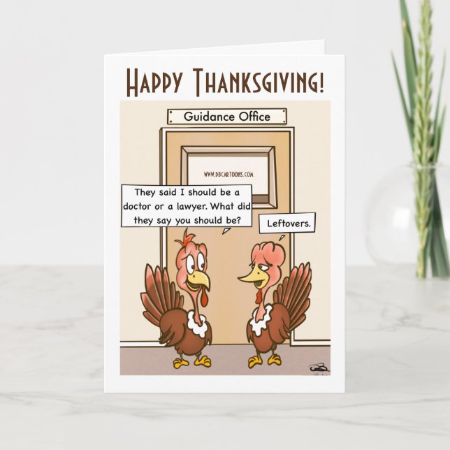 Hälsningskort för Leftovers Thanksgiving Kort (Framsida)