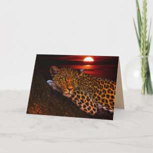 hälsningskort för leopard kattunge kort
