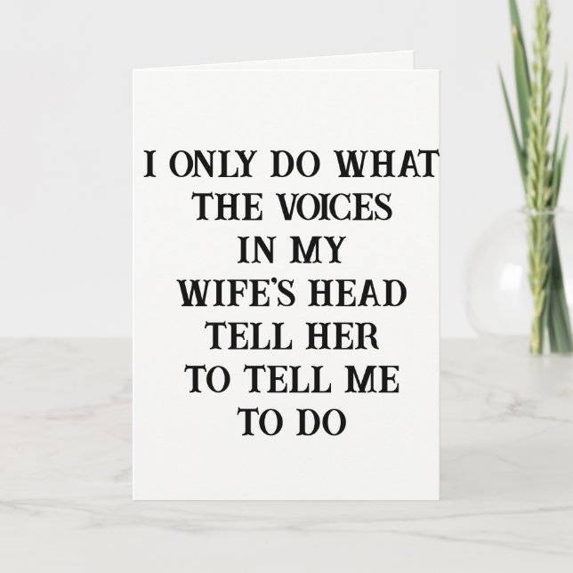 Hälsningskort för Make-fruns skämt Kort (Framsida)