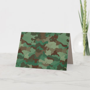 hälsningskort för militär kamouflage kort