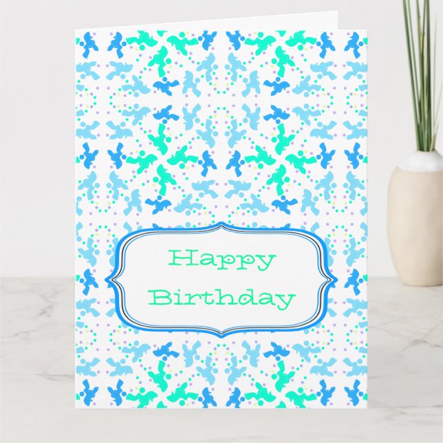 hälsningskort för mönster Pudel Kort (Framsida)