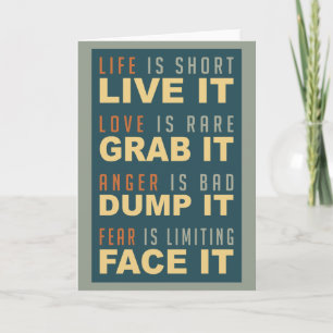 Hälsningskort för Motivational Life Advice Kort