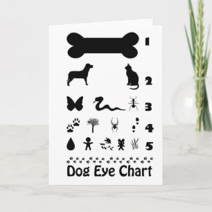 hälsningskort för Öga-diagram i hund Kort