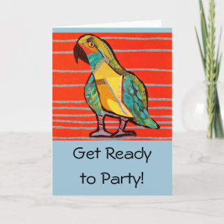 hälsningskort för parrot i party kort
