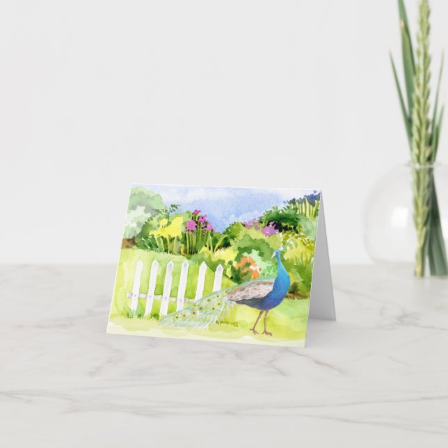 Hälsningskort för Peacock-Tillfällen Kort (Framsida)