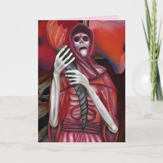 hälsningskort för skelettspöke kort (Framsida)