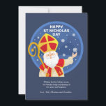 Hälsningskort för St. Nicholas Day Julkort<br><div class="desc">En festlig St Nicholas Day-perfekt för delning. (Vintervektor skapat med freepik - www.freepik.com). Kortet är enkelt att anpassa med alternativ för ordalydelse, teckensnitt, färg och papper form. Inte exakt vad du är tittar för? Alla våra produkter kan vara designad anpassningsbar för att uppfylla dina behov utan kostnad för extra. Kontakta...</div>