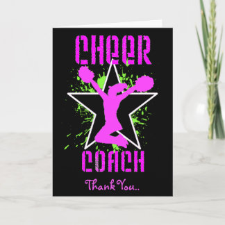hälsningskort för tack Cheerledare Coach
