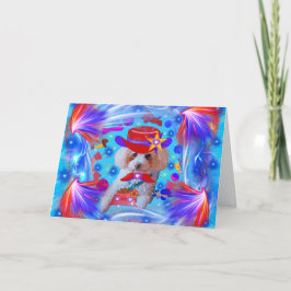 hälsningskort för Tack Pudel Kort