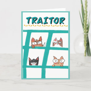 Hälsningskort för Traitor Office Tack Kort