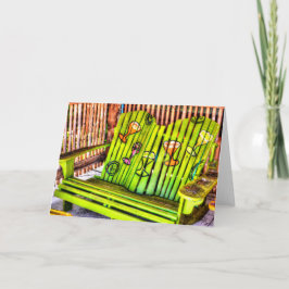 Hälsningskort för tropiska stolar kort