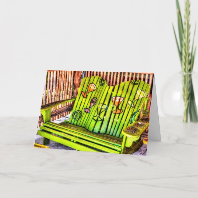 Hälsningskort för tropiska stolar kort (Framsida)