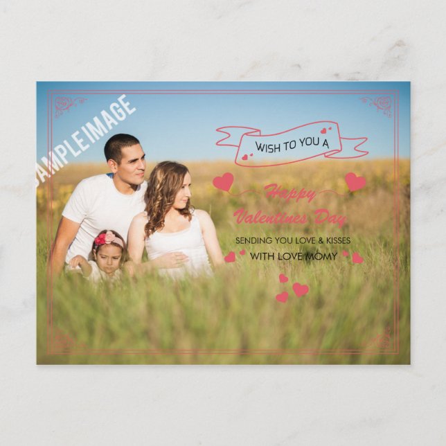 hälsningskort för valentines day helg vykort (Framsida)