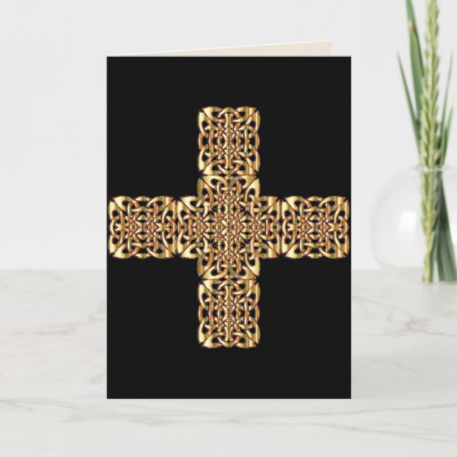 hälsningskort guld kor kort (Framsida)