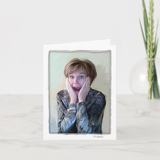 Hälsningskort. Humoristisk, att tänka på dig. Kort (Framsida)