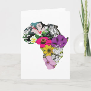 Hälsningskort med afrikansk design tack kort