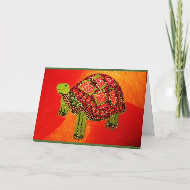 Hälsningskort med Bright Turtle Kort (Framsida)