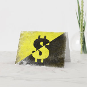 Hälsningskort med Coola Anarcho-Capitalist-Flagga Kort