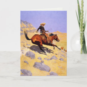 Hälsningskort med Frederic Remington-målning Kort