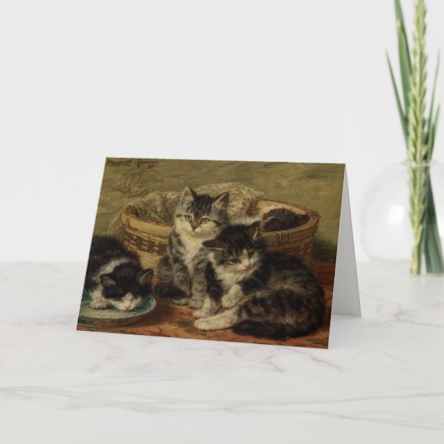 Hälsningskort med Henriette Ronner-Knip-målning Kort (Framsida)