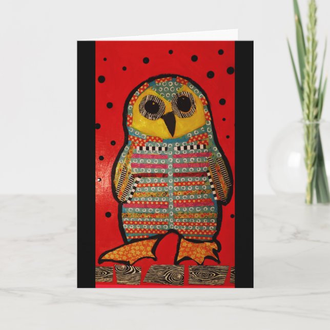 Hälsningskort med Hoot Uggla Kort (Framsida)