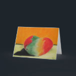 Hälsningskort med "Mango" av Amber Larsen Kort<br><div class="desc">Hälsokort med "Mango",  vattenfärg av Amber Larsen,  Humboldt County,  California Original Artist (Blank Inside)</div>