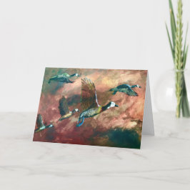 Hälsningskort med vitaktigt Anka Kort