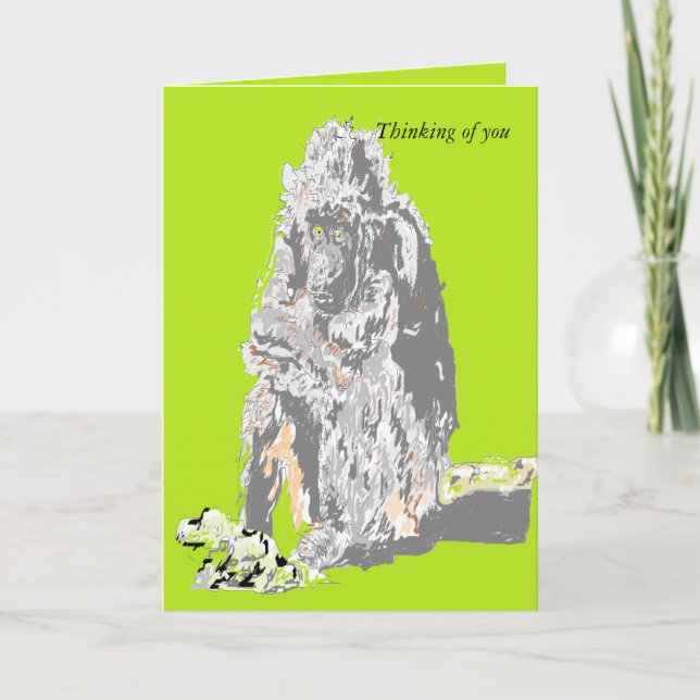 Hälsningskort som funderar på dig kort (Framsida)