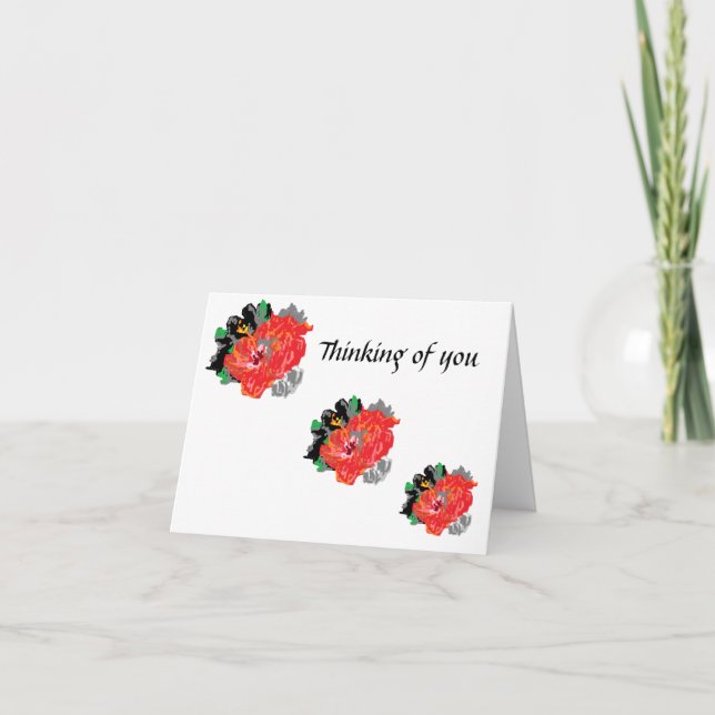 Hälsningskort som funderar på dig kort (Framsida)