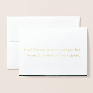 Hälsningskort: "Tankar dig" Folierat Kort