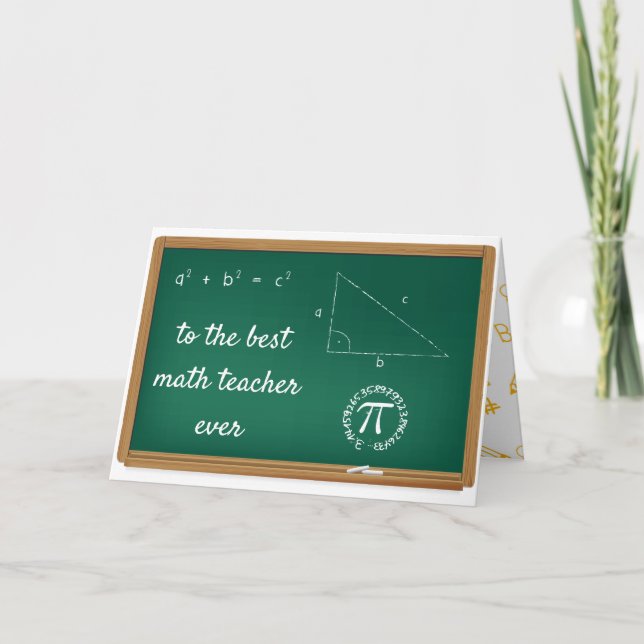 Hälsningskort till Best Math Teacher någonsin Helgkort (Framsida)