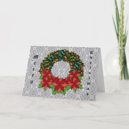 Hälsningskortet för julfjäril Poinsettia Wandeans Helgkort