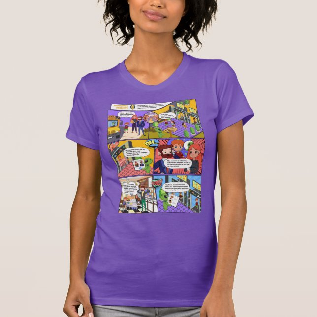 Hälso-Kontroll AI Serietidning Kvinna T-Shirt (Framsida)