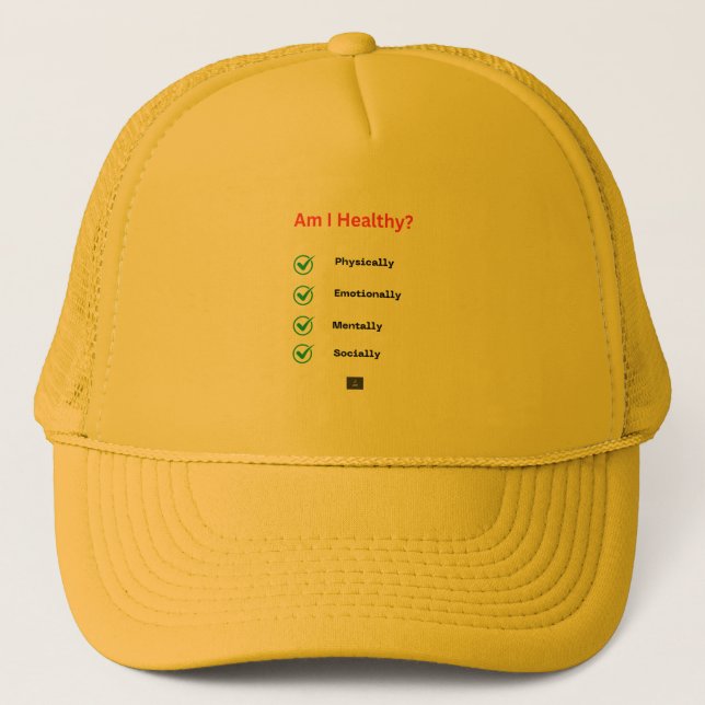 Hälso- och fitness livsstil Trucker mössa Keps (Framsida)