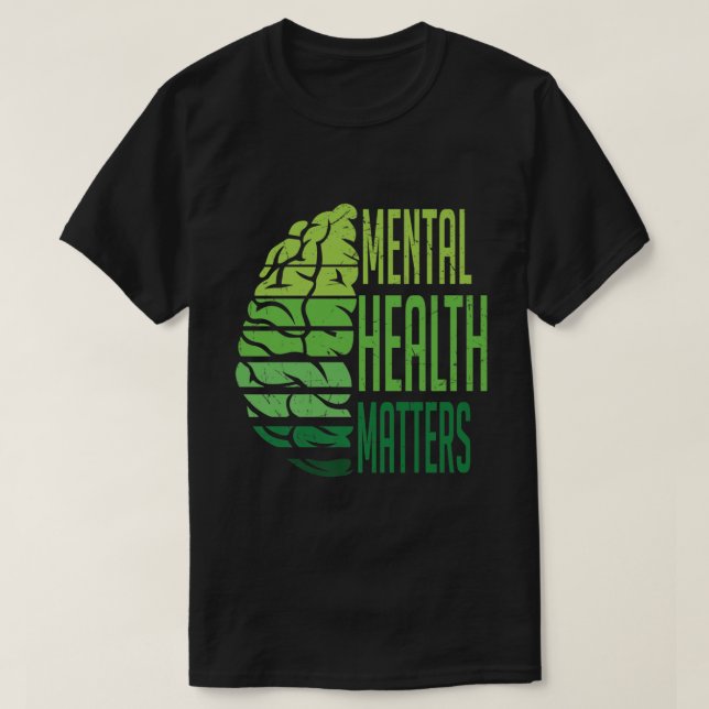 Hälso- och sjukvård för friska hjärnor och mentala t shirt (Design framsida)