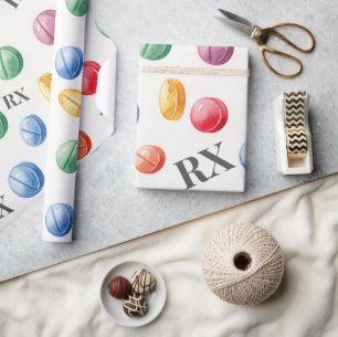 Hälso- och sjukvård och apotek Färgfyllda RX Pills Presentpapper