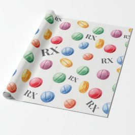 Hälso- och sjukvård och apotek Färgfyllda RX Pills Presentpapper