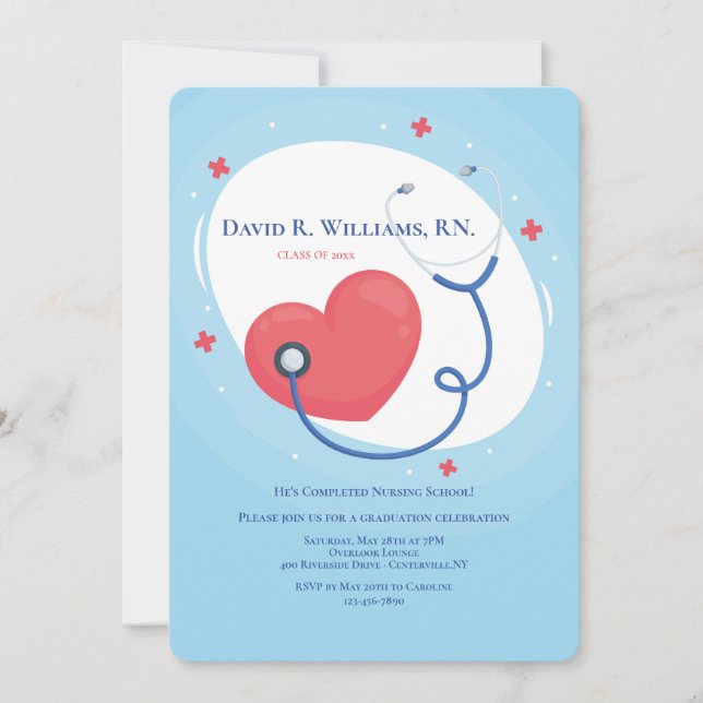 Hälso- och sjukvård Student Studenten Inbjudningar (Framsida)