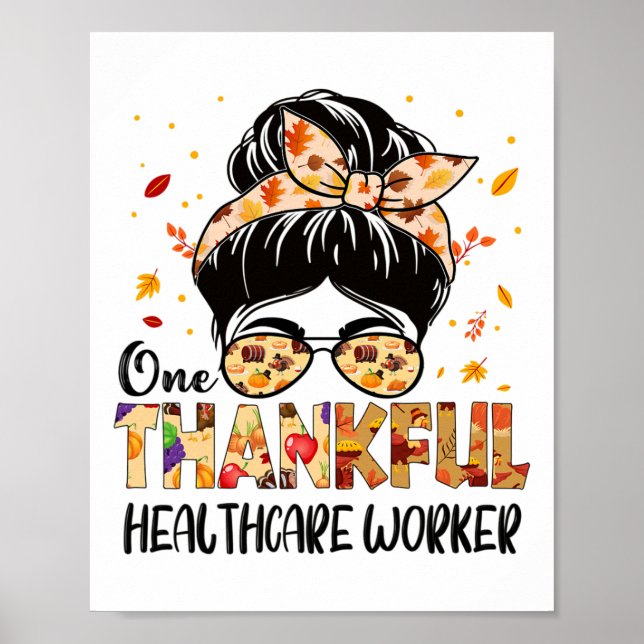 Hälso- och sjukvårdspersonal En tankfull Thanksgiv Poster (Framsidan)