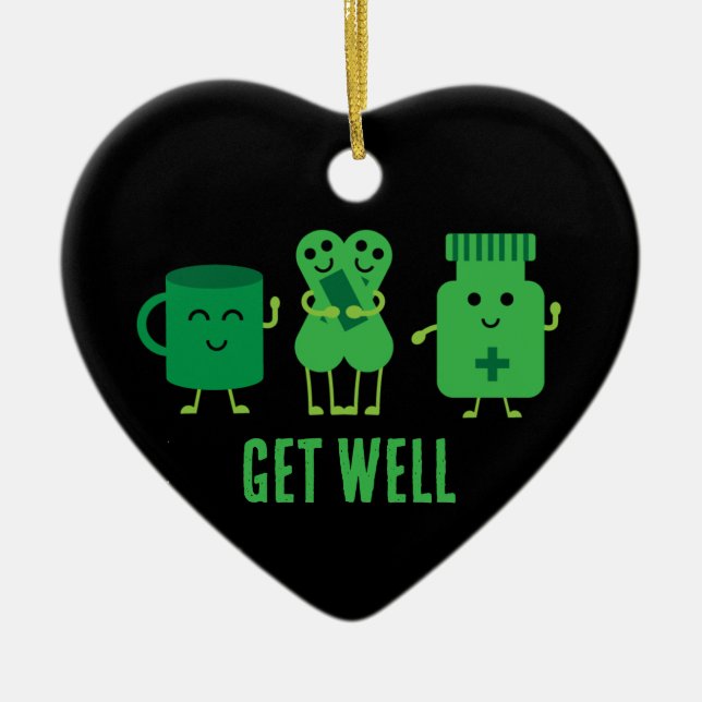 Hälsoåterställningen kommer snart julgransprydnad keramik (Framsidan)