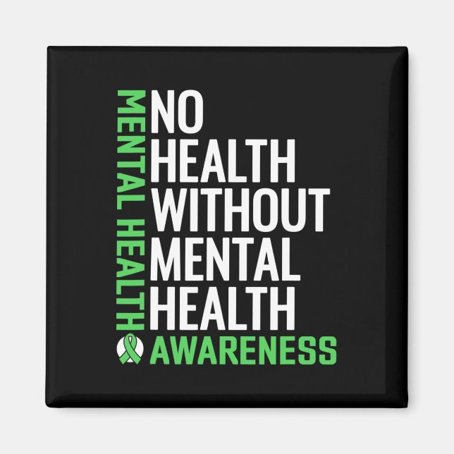Hälsobekämpning Stigma Mental Health Awareness Magnet (Framsidan)