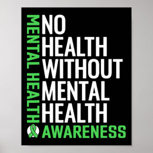 Hälsobekämpning Stigma Mental Health Awareness Poster