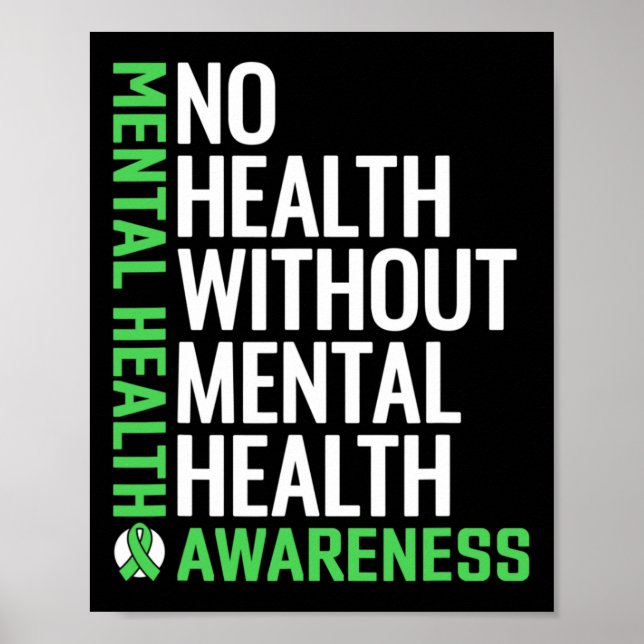 Hälsobekämpning Stigma Mental Health Awareness Poster (Framsidan)