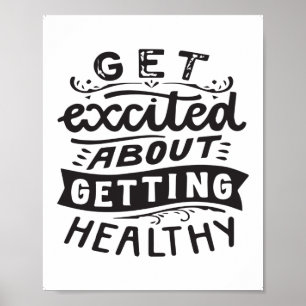 Hälsocitat, gym- och Fitness-citattecken, digital Poster