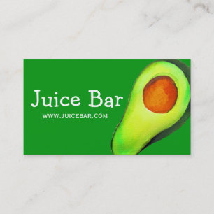 Hälsodrycksaffärer i Juice Pub grönt Visitkort