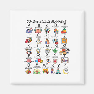 Hälsofärdigheter Alphabet School Lacher Kids Magnet