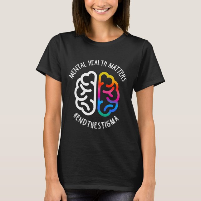 Hälsofrågor Avslutar Stigma T Shirt (Framsida)